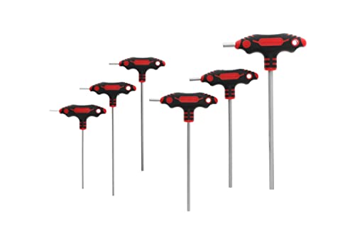 GEDORE red Schraubendreher-Set 6-teilig, Winkelschraubenzieher-Satz, 2-Komponenten-T-Griff, Werkzeug, R38672006 von Gedore Red