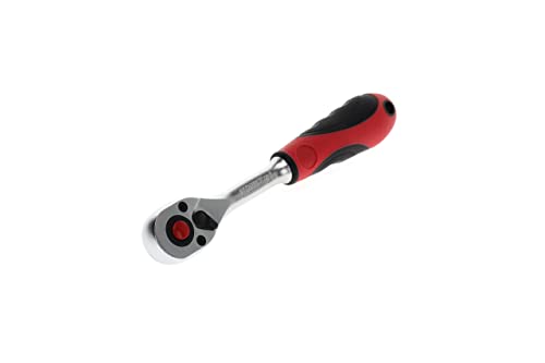 GEDORE red Hebel-Umschaltknarre mit ergonomischem 2K-Griff, Druckknopfauslösung, Feinverzahnung mit 72 Zähnen, 1/4 Zoll, Stahlrohr, Rot/Schwarz GEDORE red Hebel-Umschaltknarre mit ergonomischem 2K-Griff, Druckknopfauslösung, Feinverzahnung mit 72 Zähnen, 1/4 Zoll, Stahlrohr, Rot/Schwarz von Gedore Red