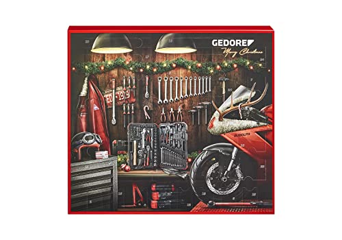 GEDORE 3304900 red R49002042 Adventskalender 2022, 42 teilig, Adventskalender für Männer, Männer Geschenk, Werkzeug-Adventskalender 2022 von GEDORE