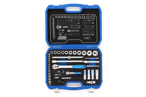 GEDORE Steckschlüsselsatz, Set 69-teilig, 1/4 + 1/2 Zoll, Werkzeug, Nüsse Knarre Bits, für KFZ, 19 BMC 20, Blau GEDORE Steckschlüsselsatz, Set 69-teilig, 1/4 + 1/2 Zoll, Werkzeug, Nüsse Knarre Bits, für KFZ, 19 BMC 20, Blau von GEDORE