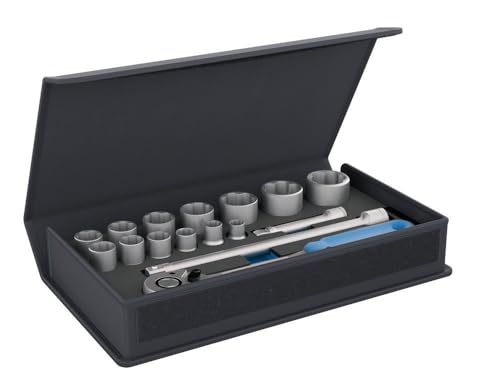 GEDORE TC 19-MU-10 / 15-teiliger Steckschlüssel-Satz 1/2" in Textiltasche mit Tragegriff / Hebelumschaltknarre / Verlängerung / Kardanverlängerung / 6-Kant Steckschlüsseleinsätze / Check-Tool-System GEDORE TC 19-MU-10 / 15-teiliger Steckschlüssel-Satz 1/2" in Textiltasche mit Tragegriff / Hebelumschaltknarre / Verlängerung / Kardanverlängerung / 6-Kant Steckschlüsseleinsätze / Check-Tool-System von GEDORE