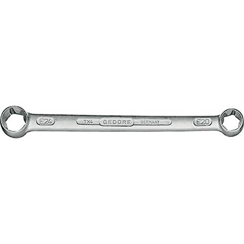 GEDORE TX-4 E6xE8 Doppelringschlüssel; Gerade Design; Für Außen TX-Schrauben; Professionelles Handwerkzeug; Langlebig & Präzise von GEDORE