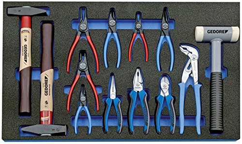 GEDORE Werkzeugsortiment in Check-Tool-Modul, 13-teilig, 1 Stück, 2005 CT4-8000 von GEDORE
