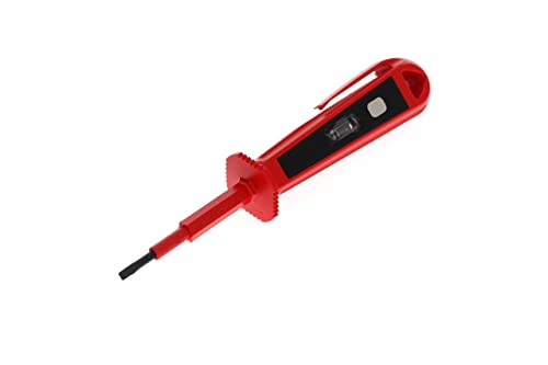 GEDORE red Prüfschraubendreher mit Schlagzähler, Messbereich max. 250 Volt, mit Abrutschschutz, Phasenprüfer, R38120312 von GEDORE red