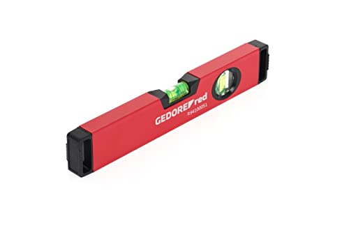 GEDORE red Wasserwaage, 300 mm lang, mit Vertikal- und Horizontal-Libelle, Messgenauigkeit +/- 0,5 mm/m, R94100051 von Gedore Red