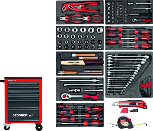 GEDORE red Werkzeugsatz im Werkstattwagen MECHANIC 119-teilig von GEDORE red