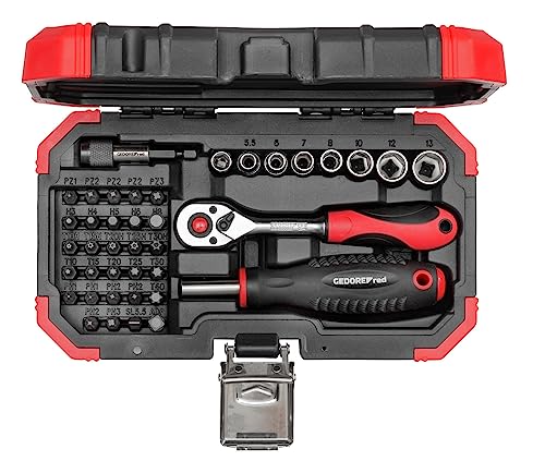 GEDORE red Bit-Satz 1/4 Zoll 40-teilig (PH, PZ, TX, TH, IN, SL), inkl. Schnellwechseladapter GEDORE red Bit-Satz 1/4 Zoll 40-teilig (PH, PZ, TX, TH, IN, SL), inkl. Schnellwechseladapter von Gedore Red
