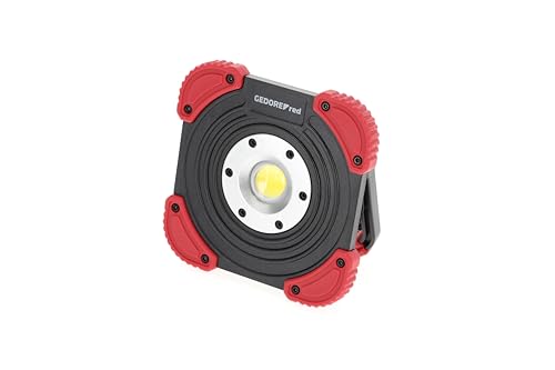 GEDORE red Strahler, LED Akku-Baustellenleuchte, 1400 Lumen, bis zu 6 h Leuchtdauer, IP 64 geschützt, mit integrierter Powerbank-Funktion von GEDORE