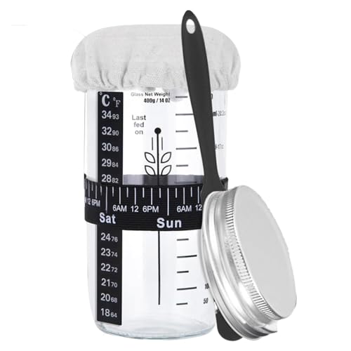 GEDOX Sauerteig-Starter-Set – Sauerteigtopf mit Deckel – Sauerteigtopf – Sauerteig-Set mit Schaber – Sauerteig-Set – Backzubehör für Dombackliebhaber GEDOX Sauerteig-Starter-Set – Sauerteigtopf mit Deckel – Sauerteigtopf – Sauerteig-Set mit Schaber – Sauerteig-Set – Backzubehör für Dombackliebhaber von GEDOX