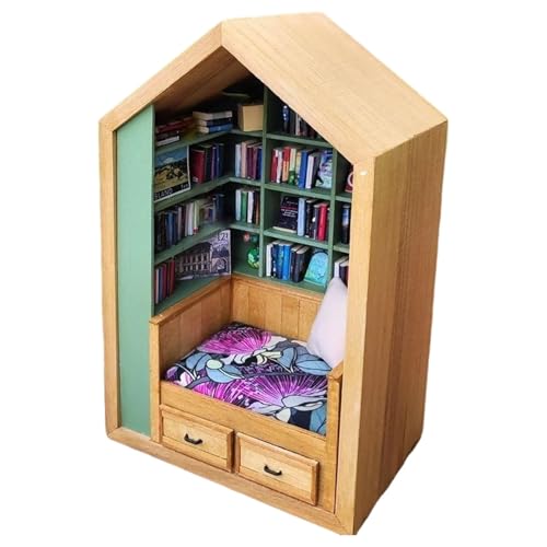 GEDOX Stressabbau- : Kleines Bücherregal mit kleinen Büchern | Innovatives Buchdekorationsset zur Linderung von Stress | Miniatur-Buchbox-Dekoration von GEDOX