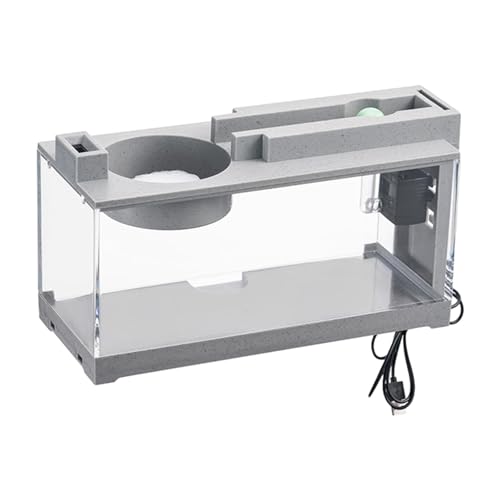 Kleines Fischglas – Fischglas für den Schreibtisch | Dekoratives LED-Fischglas mit tropischem Süßwasser | leiser Retro-Aquariumtank mit Luftpumpe | rechteckiger Aquariumtank Kleines Fischglas – Fischglas für den Schreibtisch | Dekoratives LED-Fischglas mit tropischem Süßwasser | leiser Retro-Aquariumtank mit Luftpumpe | rechteckiger Aquariumtank von GEDOX