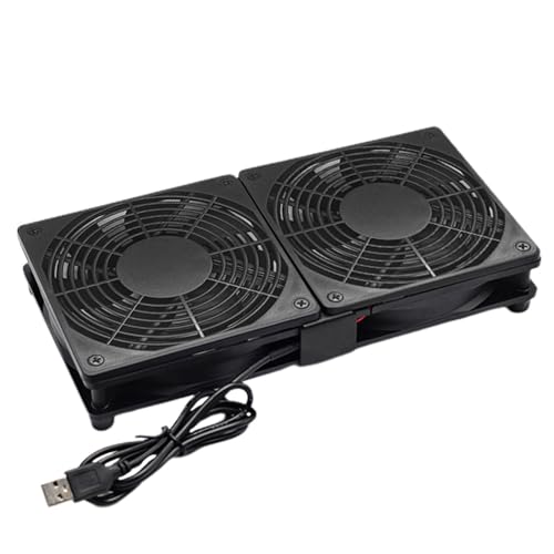 Router-Kühlerlüfter – Computer-Kühler – -Lüfter mit Geschwindigkeitsregler hoher Kühlung – USB-betriebener Computer-Schrank-Kühler Gebläse Ventilator mit starkem hohem Luftstrom für TV-Box, Laptop von GEDOX