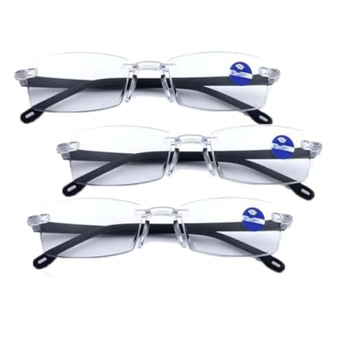 GEDRACKPMYN Autozoom-Lesebrille, farbwechselnde Anti-Blaulicht-Presbyopie-Brille, klare Fokussierungs-Brille mit automatischer Anpassung (3 Stück) von GEDRACKPMYN