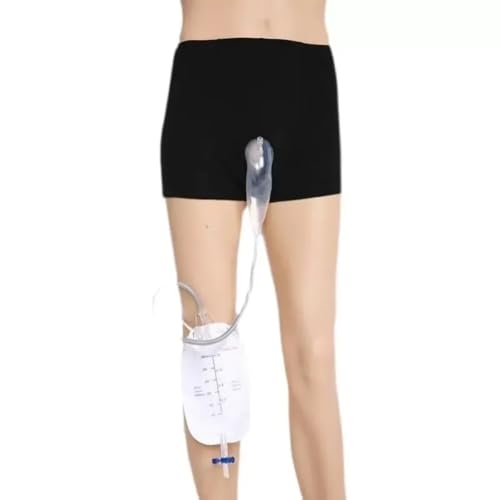 GEDRACKPMYN Tragbarer Urinbeutel, Inkontinenzhose für Männer, waschbar, mit Urin-Beinbeutel und Silikon-Urin-Sammelkatheter, Hosenbund-Urin-Ersatz-Sammler,M GEDRACKPMYN Tragbarer Urinbeutel, Inkontinenzhose für Männer, waschbar, mit Urin-Beinbeutel und Silikon-Urin-Sammelkatheter, Hosenbund-Urin-Ersatz-Sammler,M von GEDRACKPMYN