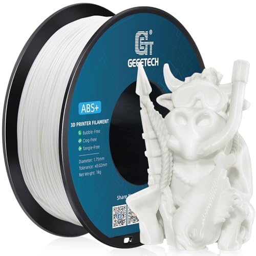 GEEETECH ABS+ Filament 1,75mm für 3D Drucker, Weiß von GEEETECH