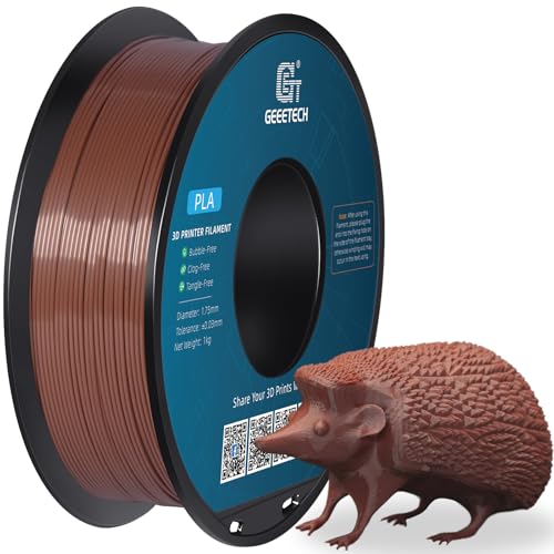 GEEETECH Filament PLA 1.75mm for 3D Drucker 1kg Spool, Braun von GEEETECH