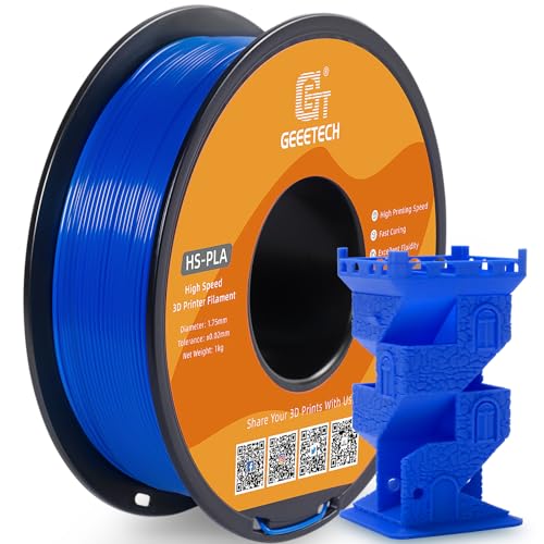 GEEETECH HS-PLA Filament 1,75mm pla Filament für Hochgeschwindigkeits-3D-Drucker, 1 Spule,1kg, Blau von GEEETECH