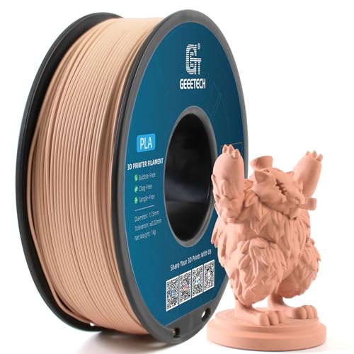 GEEETECH Matte PLA Filament, 3D-Drucker PLA Filament 1 kg Spule, Genauigkeit +/- 0,03 mm, Terrakotta von GEEETECH