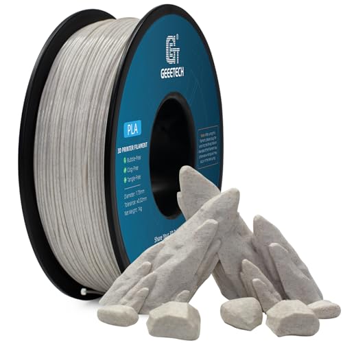 GEEETECH PLA Filament 1.75mm, 3D Drucker Filament Marmor Braun, PLA Marmor Filament 1kg Spool von GEEETECH