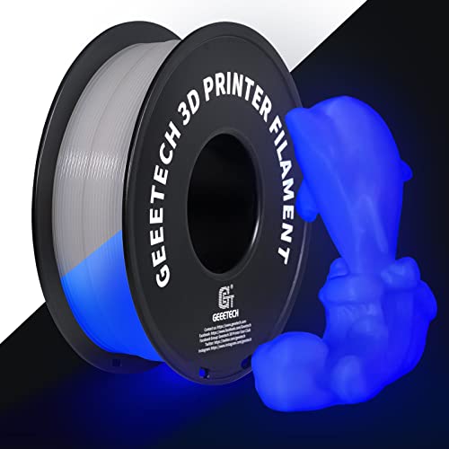 GEEETECH PLA Filament 1.75mm, Glows Lila in the Dark, 3D Drucker Filament 1kg Spool von GEEETECH