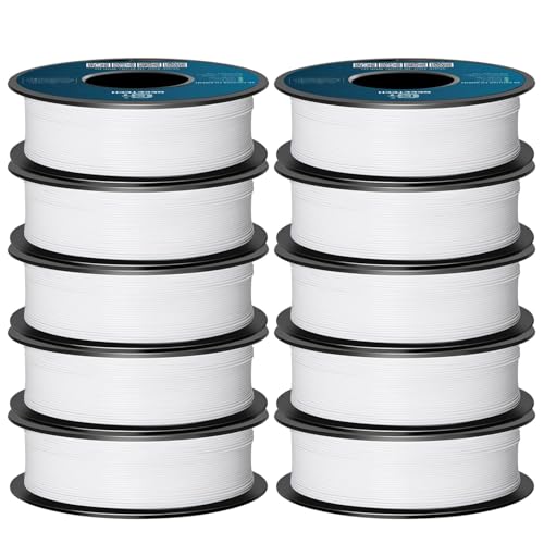 GEEETECH PLA Filament Weiß, 10x1kg Spule für 3d Drucker von GEEETECH