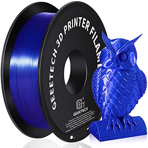 GEEETECH PLA Silk filament 1.75mm, 3D Drucker Filament PLA 1kg Spool (royal blue) von GEEETECH