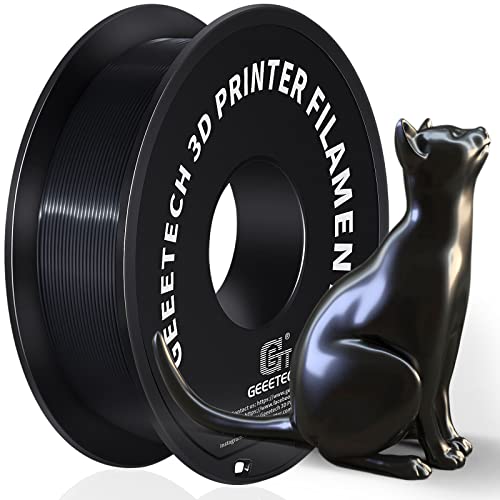 GEEETECH PLA filament 1.75mm Silk Schwarz, 3d filament PLA for 3d Drucker 1kg spool von GEEETECH