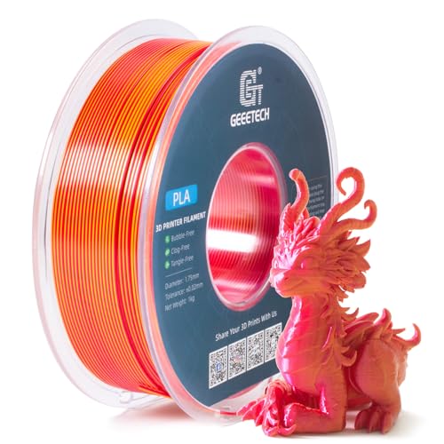GEEETECH Silk Dual Color Filament 1,75mm,1KG/Spool für 3D Drucker, Silk Gold&Rot GEEETECH Silk Dual Color Filament 1,75mm,1KG/Spool für 3D Drucker, Silk Gold&Rot von GEEETECH
