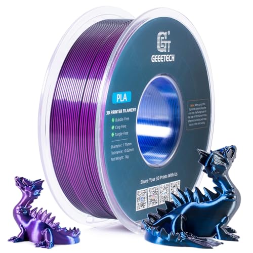 GEEETECH Tricolor Silk PLA Filament 1,75mm, 3D Drucker Filament 1KG/Spule, Silk Blau Lila Schwarz GEEETECH Tricolor Silk PLA Filament 1,75mm, 3D Drucker Filament 1KG/Spule, Silk Blau Lila Schwarz von GEEETECH