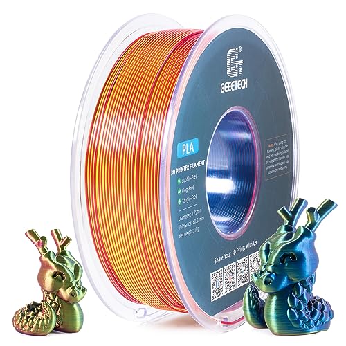 GEEETECH Tricolor Silk PLA Filament 1,75mm, 3D Drucker Filament 1KG/Spule, Silk Rot Gelb Blau GEEETECH Tricolor Silk PLA Filament 1,75mm, 3D Drucker Filament 1KG/Spule, Silk Rot Gelb Blau von GEEETECH