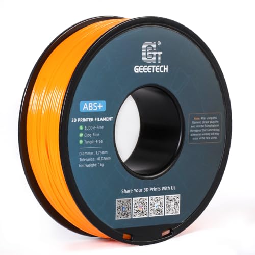 GEEETECH ABS+ Filament für 3D-Drucker, 1,75 mm, Orange, 3D-Druck-Filament, ABS, 1 kg, 1 Spule von GEEETECH