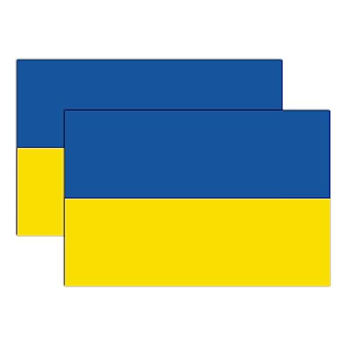 GEEKBEAR Auto-Magnet mit Nationalflagge, Ukraine, reflektierend, wasserdicht, langlebig, 15,2 x 10,2 cm, 2 Stück von GEEKBEAR