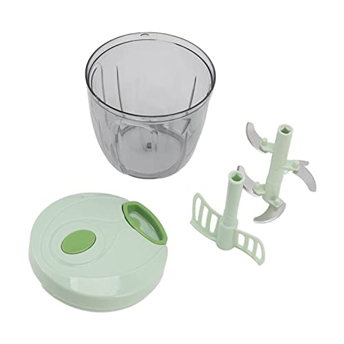 GEEKHOM Zwiebelschneider Manuell, Gemüseschneider Knoblauchzerkleinerer Universalhacker Multifunktionschopper Küche Gemüseschneider Multischneider für Gemüse, Obst, Nüsse, Fleisch, Grün, 4 Blade von GEEKHOM
