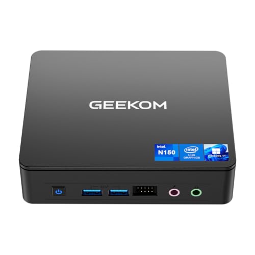 GEEKOM Mini PC, 2024 Air12 Lite Mini Computer, Intel Alder Lake N150, 3,6 GHz Burst, 4 Kerne, 4 Threads, Intel UHD Graphics, 8 GB RAM, 256 GB SSD, Windows 11 Pro von GEEKOM