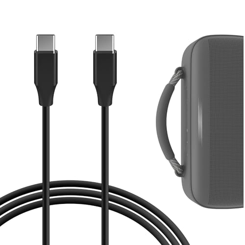 GEEKRIA Typ-C-Lautsprecher-Ladekabel, kompatibel mit Soundcore Boom 3i, Beats Pill 2024, JBL Charge4 GO4 Clip6, USB-C-Ersatznetzkabel (120 cm) von GEEKRIA