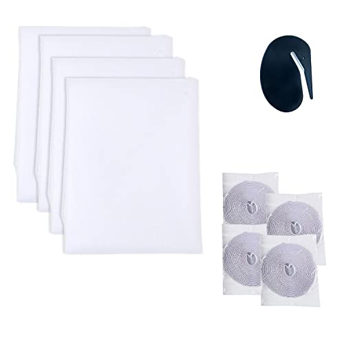 4 Stück Fliegengitter Fenster, Selbstklebendes Fensternetz Insektenschutz mit 4 Rollen Selbstklebeband, 130x150cm DIY Selbstklebendes Insektenschutz Fenster Netz 4 Stück Fliegengitter Fenster, Selbstklebendes Fensternetz Insektenschutz mit 4 Rollen Selbstklebeband, 130x150cm DIY Selbstklebendes Insektenschutz Fenster Netz von GEERDAN