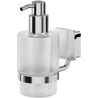 Geesa Seifenspender Wandbefestigung Topaz Pumpspender Glas 200ml, transparent/chrom von GEESA