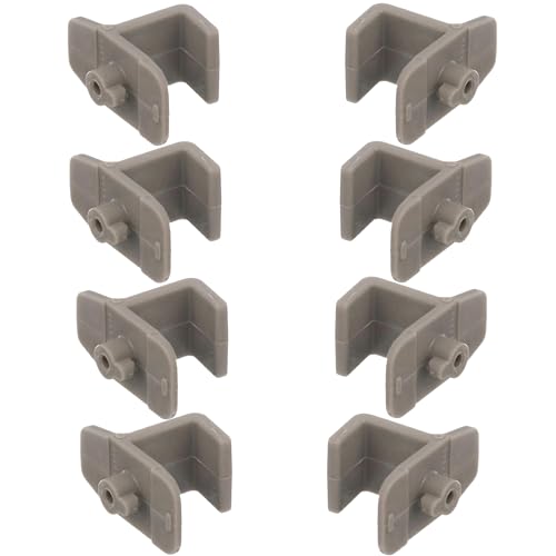 Kühlschrank-Regal-Clips – Universal-Kühlschrank-Regalhalterungen, robuste Kunststoff-Regalhalter-Clips für gewerbliche Kühlschränke und Gefrierschränke (8, Grau) von GEEX DEPOT