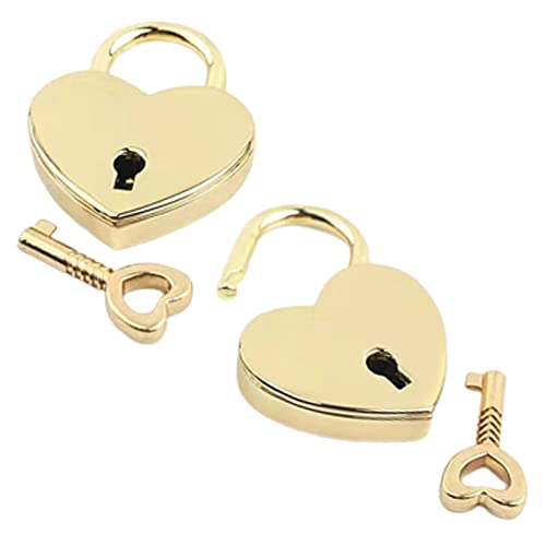 Herzform Schloss Schloss Vorhängeschloss Kleines Schloss Mit Schlüssel Mini Schloss Vintage Liebesschloss Mit Schlüssel Schloss Kleines Herzförmiges Liebesschloss für Locker Schmuck Aufbewahrungsbox von GEFAEJIFO