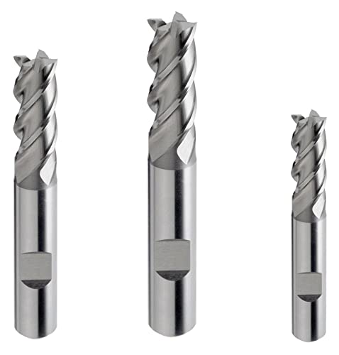 HSS-E (Co5%) Schaftfräser HB/Weldon, Typ N, DIN 844 40° Z=4 Fräser Ø 2-25 mm (2.0 x 7 x 51 - d2=6 mm) von GEFRABO