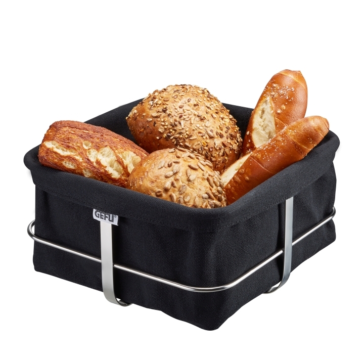 GEFU Brotkorb BRUNCH in Farbe schwarz/silber von GEFU