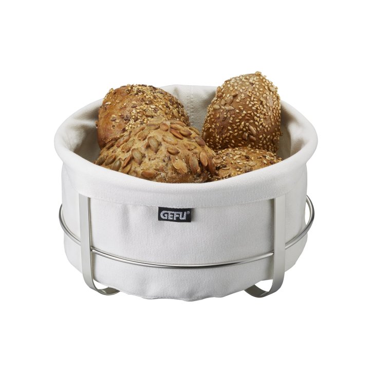 GEFU Brotkorb Brunch in silber-weiß von GEFU