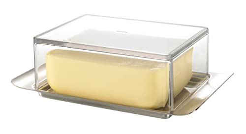 Gefu Butterdose BRUNCH, Butterschale aus Edelstahl mit transparenter Kunststoffhaube, 250 g von GEFU