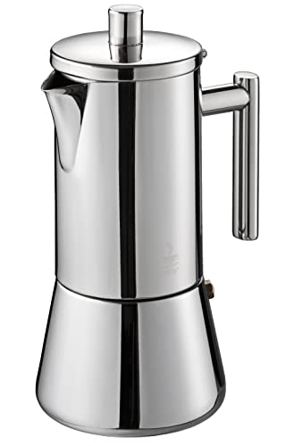 GEFU Espressokocher Nando: Premium Edelstahl Kaffee-Maschine für 4 Tassen Höchsten Café-Genuss von GEFU