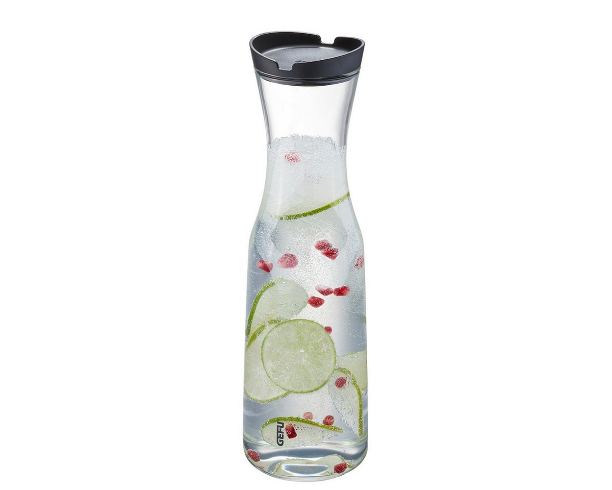 GEFU Karaffe SMARTLINE, (2-tlg), mundgeblasenes Borosilikatglas, aromasicherer Deckel von GEFU