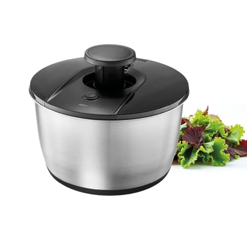 GEFU Salatschleuder PUSH IT Ø 25 cm | Edelstahl-Schüssel 5 l | PUSH-Mechanismus & Stopp-Button | Spülmaschinengeeignet | Rutschfester Silikonboden GEFU Salatschleuder PUSH IT Ø 25 cm | Edelstahl-Schüssel 5 l | PUSH-Mechanismus & Stopp-Button | Spülmaschinengeeignet | Rutschfester Silikonboden von GEFU