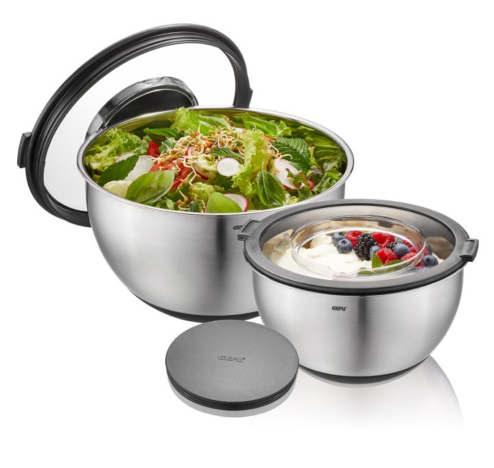 GEFU Schüssel-Set MUOVO in schwarz/silber von GEFU