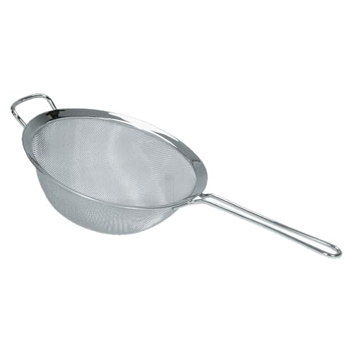 GEFU Sieb PASSO Ø 23 cm – Profi-Küchensieb aus Edelstahl mit verstärktem Gewebe & Aufhängeöse | Formstabil & spülmaschinengeeignet | Feinsieb für Küche von GEFU