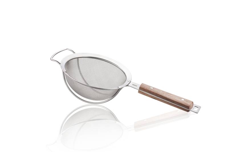 GEFU Sieb mit Holzgriff PASSO ca. B34,5 H9 T16 cm in silber / braun von GEFU