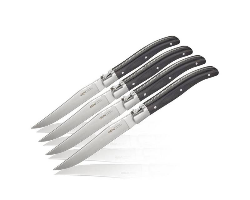 GEFU Steakkochmesser Steakmesser-Set BASCO 4 Stück - Kiefernholz-Box Ed von GEFU